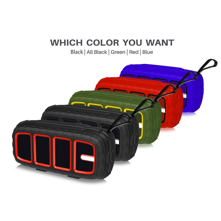 NewRixing NR-5018 Outdoor Portable Bluetooth Speaker, Support Hands-free Call / TF Card / FM / U Disk(Black)