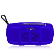NewRixing NR-5018FM Outdoor Portable Bluetooth Speaker with Antenna, Support Hands-free Call / TF Card / FM / U Disk(Blue+Black)