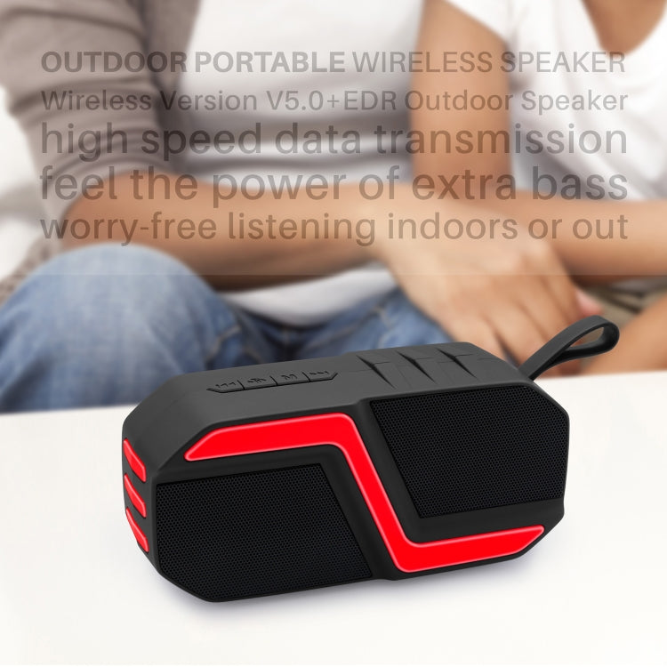 NewRixing NR-5019 Outdoor Portable Bluetooth Speaker, Support Hands-free Call / TF Card / FM / U Disk(Black)