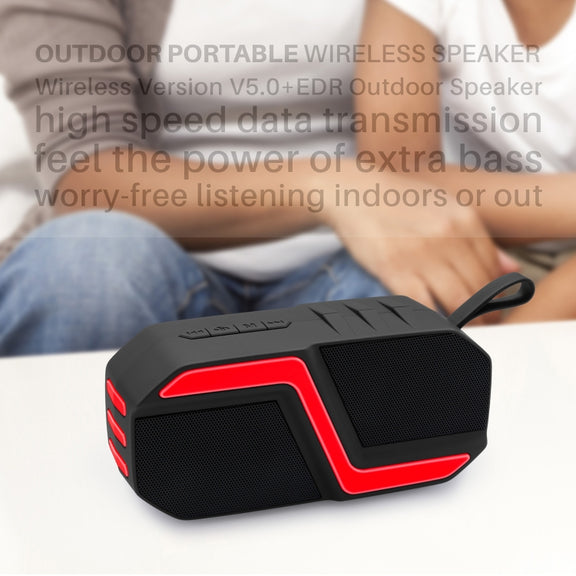 NewRixing NR-5019 Outdoor Portable Bluetooth Speaker, Support Hands-free Call / TF Card / FM / U Disk(Black)