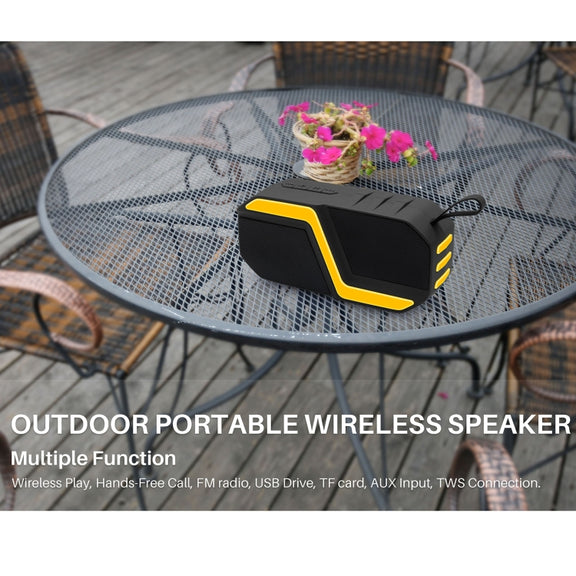 NewRixing NR-5019 Outdoor Portable Bluetooth Speaker, Support Hands-free Call / TF Card / FM / U Disk(Black)