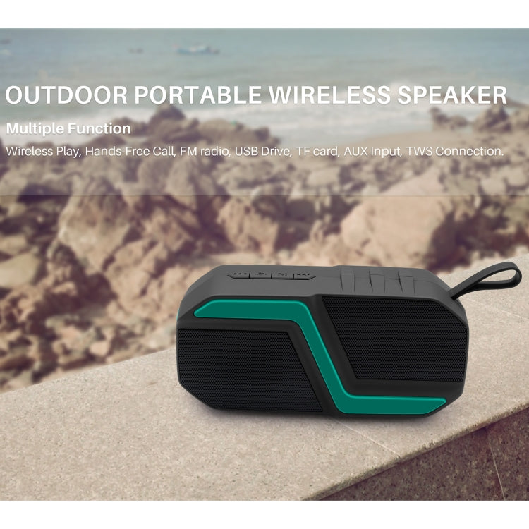 NewRixing NR-5019 Outdoor Portable Bluetooth Speaker, Support Hands-free Call / TF Card / FM / U Disk(Black)