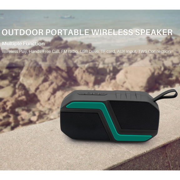 NewRixing NR-5019 Outdoor Portable Bluetooth Speaker, Support Hands-free Call / TF Card / FM / U Disk(Yellow)