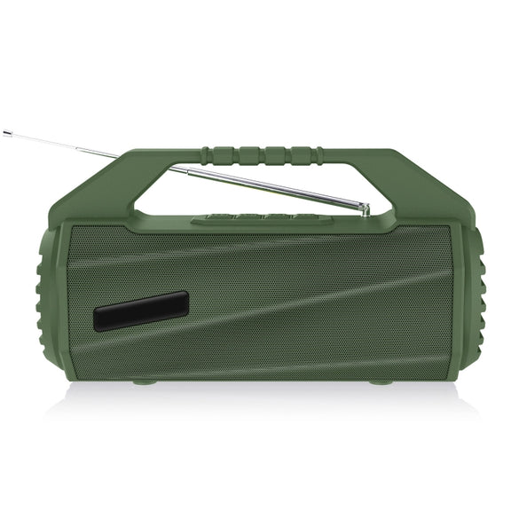 NewRixing NR-4025FM Outdoor Splash-proof Water Portable Bluetooth Speaker, Support Hands-free Call / TF Card / FM / U Disk(Green)