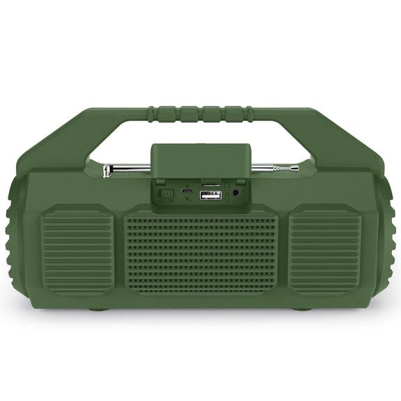 NewRixing NR-4025FM Outdoor Splash-proof Water Portable Bluetooth Speaker, Support Hands-free Call / TF Card / FM / U Disk(Green)