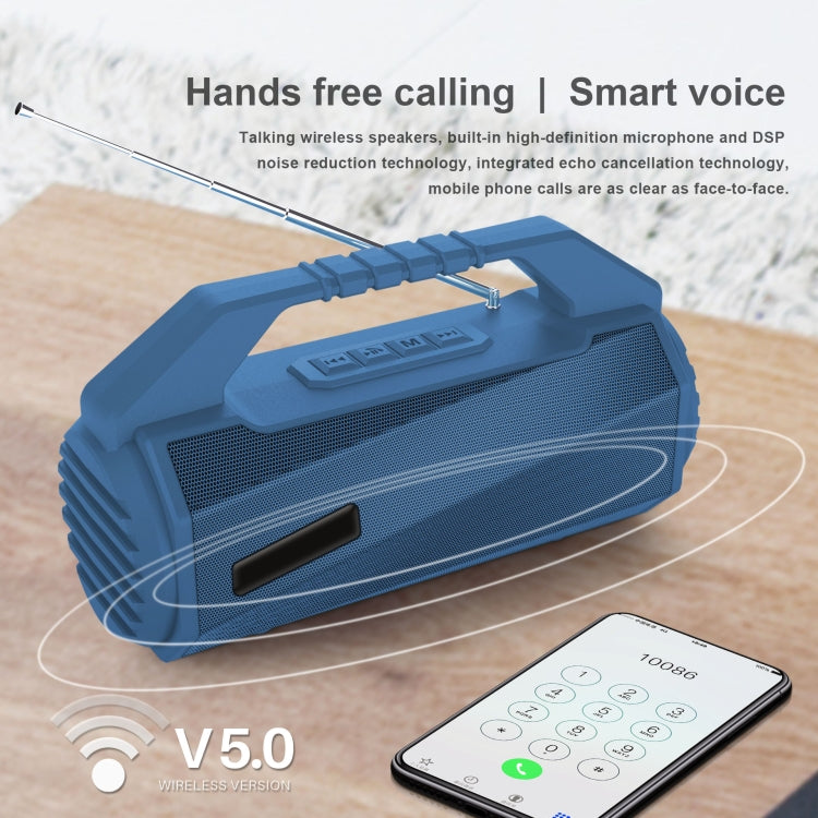 NewRixing NR-4025FM Outdoor Splash-proof Water Portable Bluetooth Speaker, Support Hands-free Call / TF Card / FM / U Disk(Black)