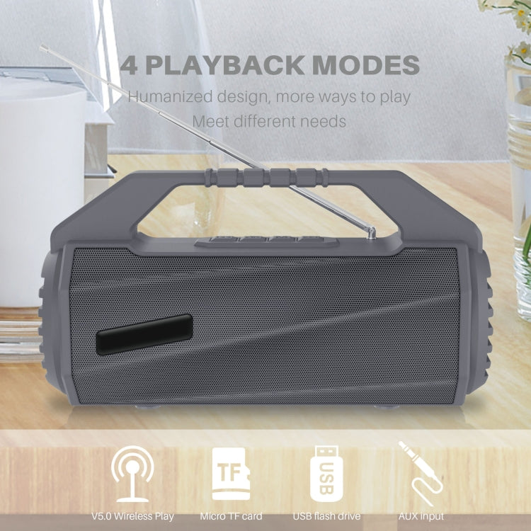 NewRixing NR-4025FM Outdoor Splash-proof Water Portable Bluetooth Speaker, Support Hands-free Call / TF Card / FM / U Disk(Blue)