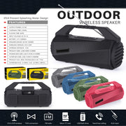 NewRixing NR-4025FM Outdoor Splash-proof Water Portable Bluetooth Speaker, Support Hands-free Call / TF Card / FM / U Disk(Black)