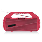 NewRixing NR-4025FM with Screen Outdoor Splash-proof Water Portable Bluetooth Speaker, Support Hands-free Call / TF Card / FM / U Disk(Red)