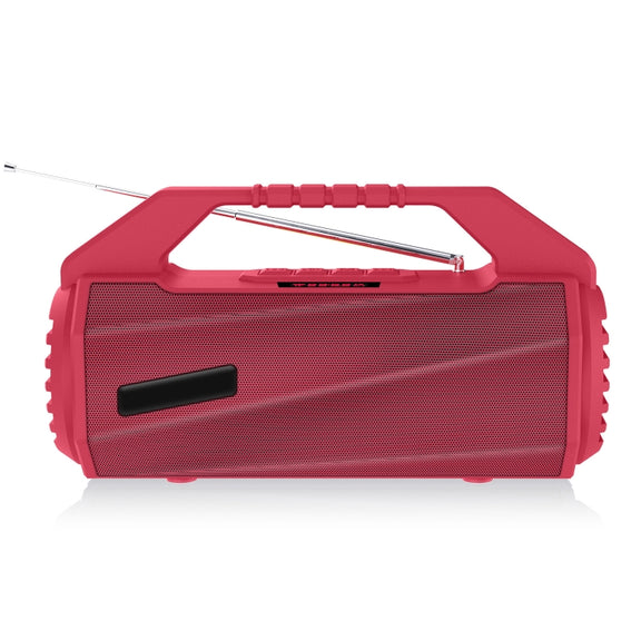 NewRixing NR-4025FM with Screen Outdoor Splash-proof Water Portable Bluetooth Speaker, Support Hands-free Call / TF Card / FM / U Disk(Red)
