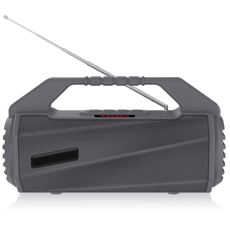 NewRixing NR-4025FM with Screen Outdoor Splash-proof Water Portable Bluetooth Speaker, Support Hands-free Call / TF Card / FM / U Disk(Grey)