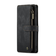 CaseMe-C30 PU + TPU Multifunctional Horizontal Flip Leather Case with Holder & Card Slot & Wallet & Zipper Pocket For iPhone 8 Plus & 7 Plus & 6 Plus(Black)
