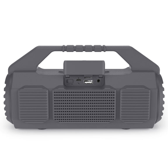 NewRixing NR-4025P with Screen Outdoor Splash-proof Water Portable Bluetooth Speaker, Support Hands-free Call / TF Card / FM / U Disk(Grey)