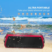 NewRixing NR-5000 IPX5 High Fidelity Bluetooth Speaker, Support Hands-free Call / TF Card / FM / U Disk(Blue)