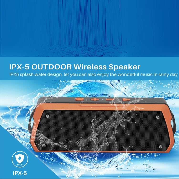 NewRixing NR-5000 IPX5 High Fidelity Bluetooth Speaker, Support Hands-free Call / TF Card / FM / U Disk(Red)