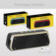 NewRixing NR-5000 IPX5 High Fidelity Bluetooth Speaker, Support Hands-free Call / TF Card / FM / U Disk(Blue)