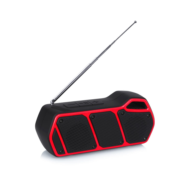 NewRixing NR-5011fm Outdoor Portable Bluetooth Speakerr, Support Hands-free Call / TF Card / FM / U Disk(Red)