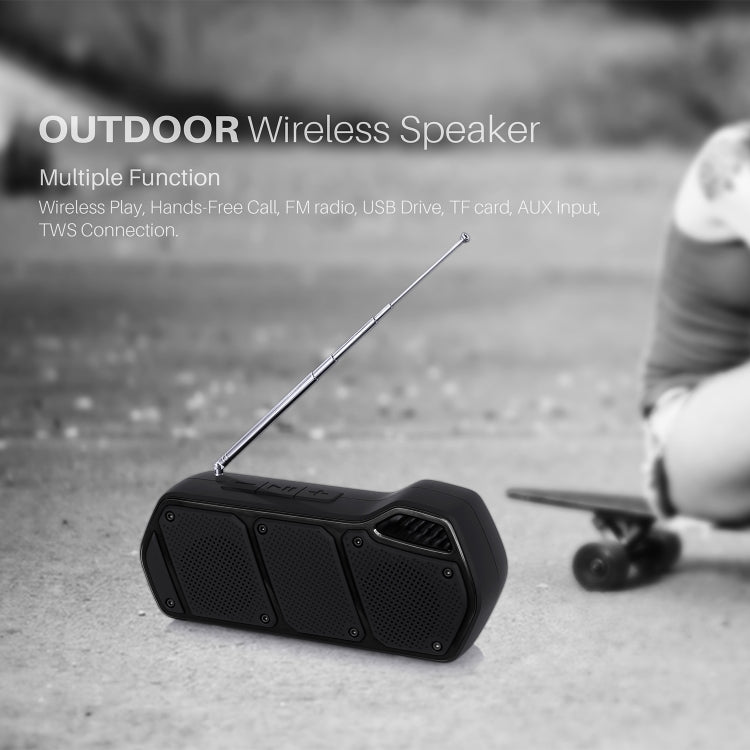 NewRixing NR-5011fm Outdoor Portable Bluetooth Speakerr, Support Hands-free Call / TF Card / FM / U Disk(Red)