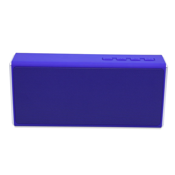 NewRixing NR-5012 Desktop Plating Bluetooth Speakerr, Support Hands-free Call / TF Card / FM / U Disk(Blue)