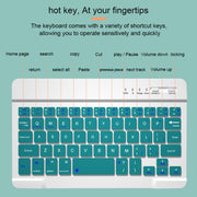HK006 Square Keys Detachable Bluetooth Keyboard Leather Tablet Case with Holder for iPad mini 6(Black+White)