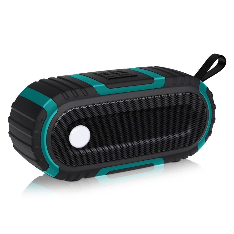 NewRixing NR-5016 Outdoor Splash-proof Water Bluetooth Speaker, Support Hands-free Call / TF Card / FM / U Disk(Green)