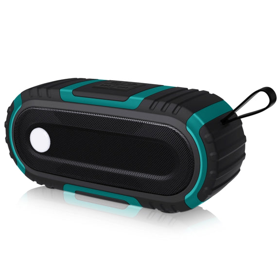 NewRixing NR-5016 Outdoor Splash-proof Water Bluetooth Speaker, Support Hands-free Call / TF Card / FM / U Disk(Green)