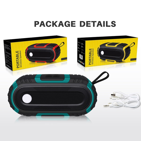 NewRixing NR-5016 Outdoor Splash-proof Water Bluetooth Speaker, Support Hands-free Call / TF Card / FM / U Disk(Green)