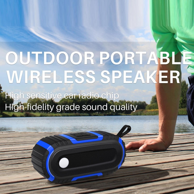 NewRixing NR-5016 Outdoor Splash-proof Water Bluetooth Speaker, Support Hands-free Call / TF Card / FM / U Disk(Black)