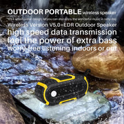 NewRixing NR-5016 Outdoor Splash-proof Water Bluetooth Speaker, Support Hands-free Call / TF Card / FM / U Disk(Green)