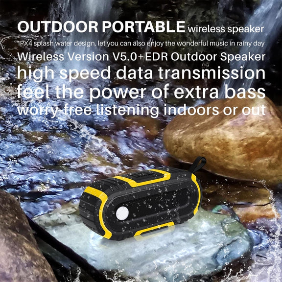 NewRixing NR-5016 Outdoor Splash-proof Water Bluetooth Speaker, Support Hands-free Call / TF Card / FM / U Disk(Green)