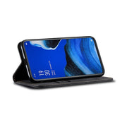 For OPPO Reno 2 Denim Texture Casual Style Horizontal Flip Leather Case with Holder & Card Slots & Wallet(Black)
