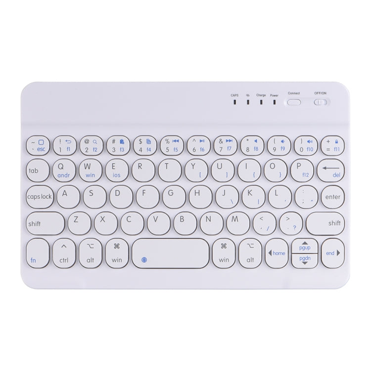 HY006 Round Keys Detachable Bluetooth Keyboard Leather Tablet Case with Holder for iPad mini 6(Pink)