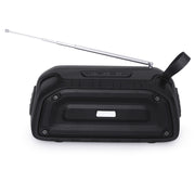 New Rixing NR-906FM TWS Water-resistant Bluetooth Speaker Support Hands-free Call / FM with Handle & Antenna(Black)
