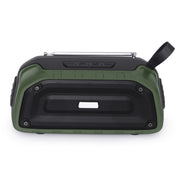 New Rixing NR-906FM TWS Water-resistant Bluetooth Speaker Support Hands-free Call / FM with Handle & Antenna(Army Green)