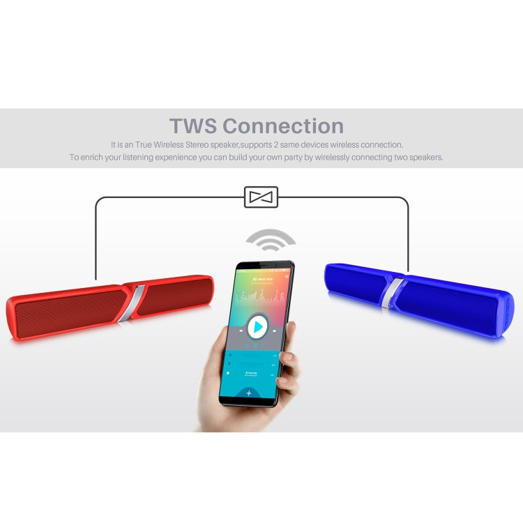 NewRixing NR-6017 Outdoor Portable Bluetooth Speaker, Support Hands-free Call / TF Card / FM / U Disk(Blue)