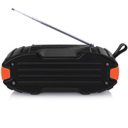 New Rixing NR-907FM TWS Outdoor Bluetooth Speaker Support Hands-free Call / FM with Handle & Antenna(Orange)