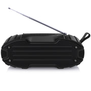 New Rixing NR-907FM TWS Outdoor Bluetooth Speaker Support Hands-free Call / FM with Handle & Antenna(Black)