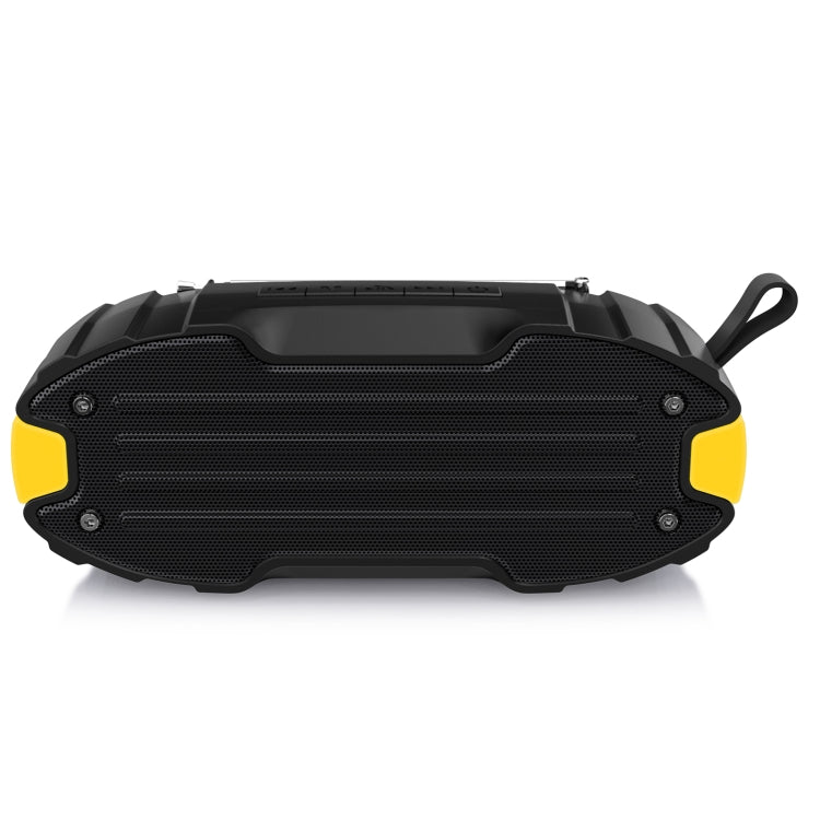 New Rixing NR-907FM TWS Outdoor Bluetooth Speaker Support Hands-free Call / FM with Handle & Antenna(Yellow)