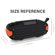 New Rixing NR-907FM TWS Outdoor Bluetooth Speaker Support Hands-free Call / FM with Handle & Antenna(Yellow)