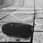 New Rixing NR-907FM TWS Outdoor Bluetooth Speaker Support Hands-free Call / FM with Handle & Antenna(Blue)
