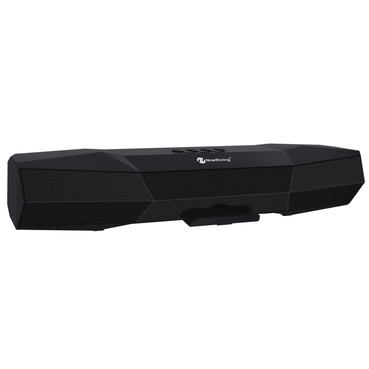 NewRixing NR-7011 Outdoor Portable Bluetooth Speaker with Phone Holder, Support Hands-free Call / TF Card / FM / U Disk(Black)
