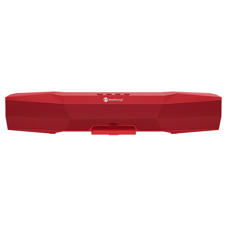 NewRixing NR-7011 Outdoor Portable Bluetooth Speaker with Phone Holder, Support Hands-free Call / TF Card / FM / U Disk(Red)