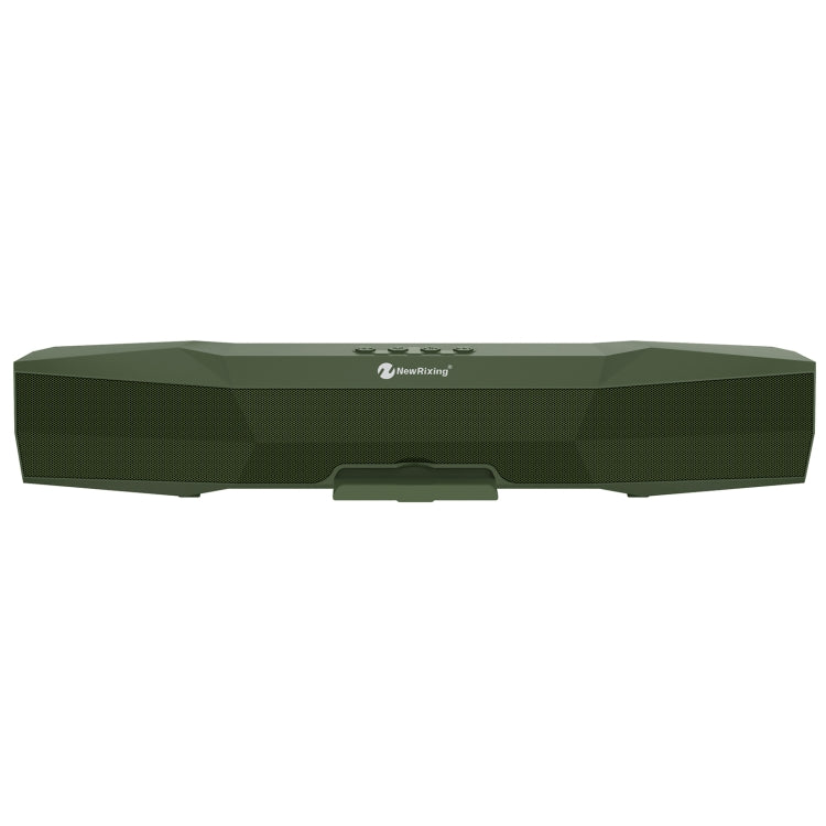 NewRixing NR-7011 Outdoor Portable Bluetooth Speaker with Phone Holder, Support Hands-free Call / TF Card / FM / U Disk(Green)