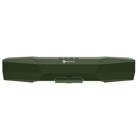 NewRixing NR-7011 Outdoor Portable Bluetooth Speaker with Phone Holder, Support Hands-free Call / TF Card / FM / U Disk(Green)