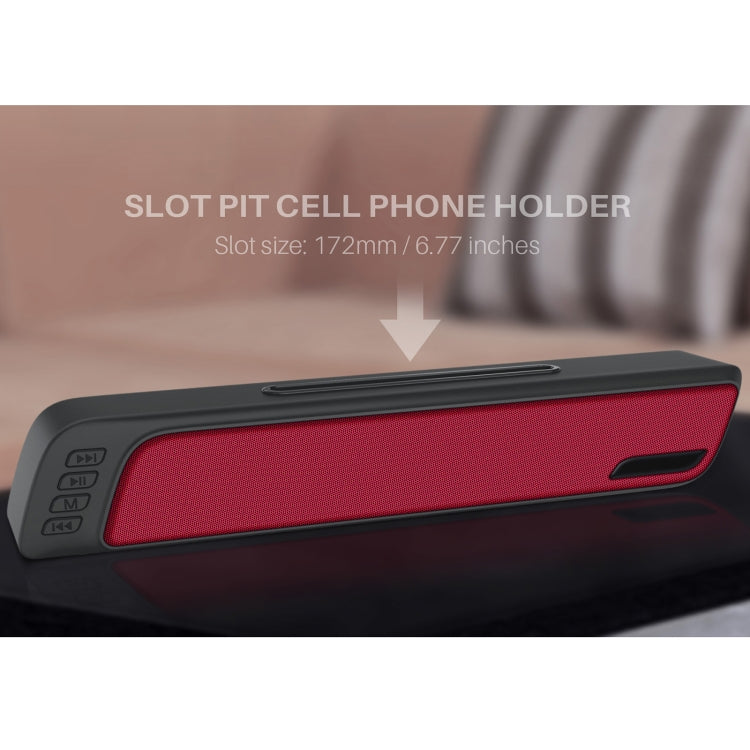 NewRixing NR-7018 Outdoor Portable Bluetooth Speaker with Phone Holder, Support Hands-free Call / TF Card / FM / U Disk(Black)