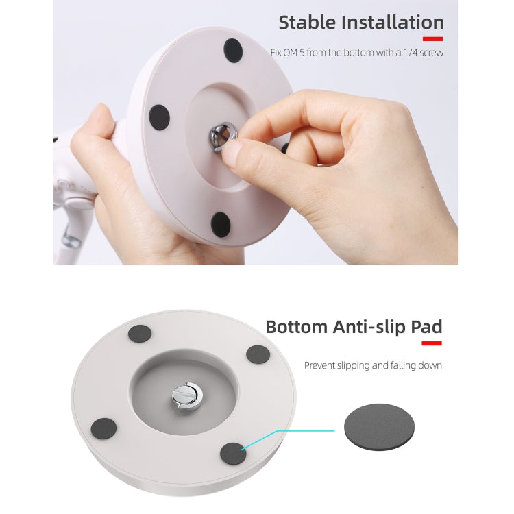 Sunnylife DZ75 Mobile Phone Gimbal Desktop Fixed Stand Base for DJI OM 5(White)