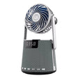 SOAIY K8 Wireless Bluetooth Dual Alarm Clock Speaker with Small Fan(Grey) -  by PMC TechLife | Online Shopping South Africa | PMC TechLife | Buy Now Pay Later Mobicred