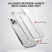 For iPhone 13 Pro Max iPAKY Crystal Clear Series Transparent Shockproof TPU + PC Protective Case