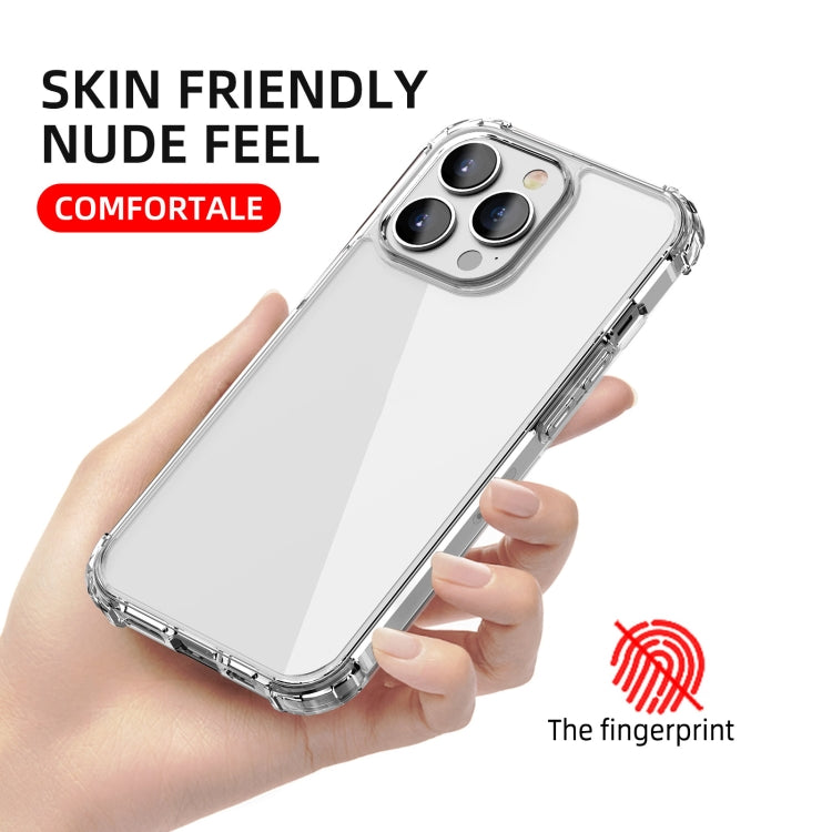 For iPhone 13 Pro Max iPAKY Crystal Clear Series Transparent Shockproof TPU + PC Protective Case