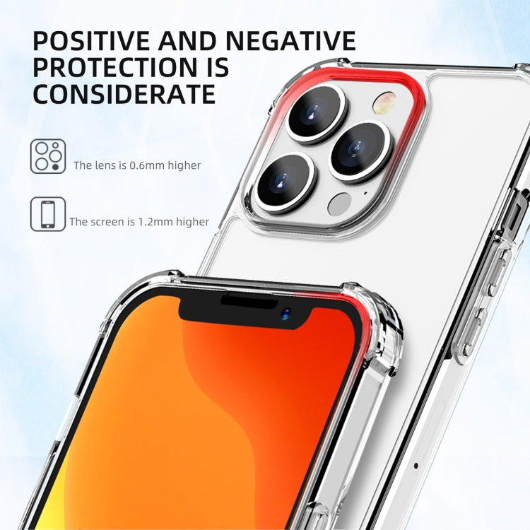 For iPhone 13 Pro Max iPAKY Crystal Clear Series Transparent Shockproof TPU + PC Protective Case